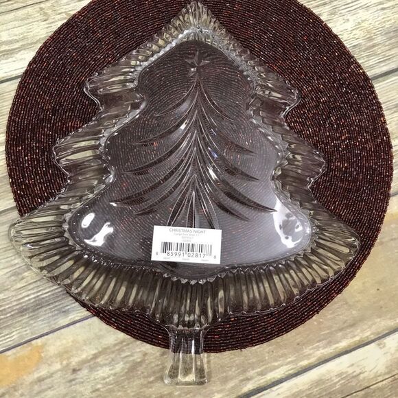 🎁 Mikasa Crystal Tree Cookie Candy Dish Tray - Picture 6 of 8